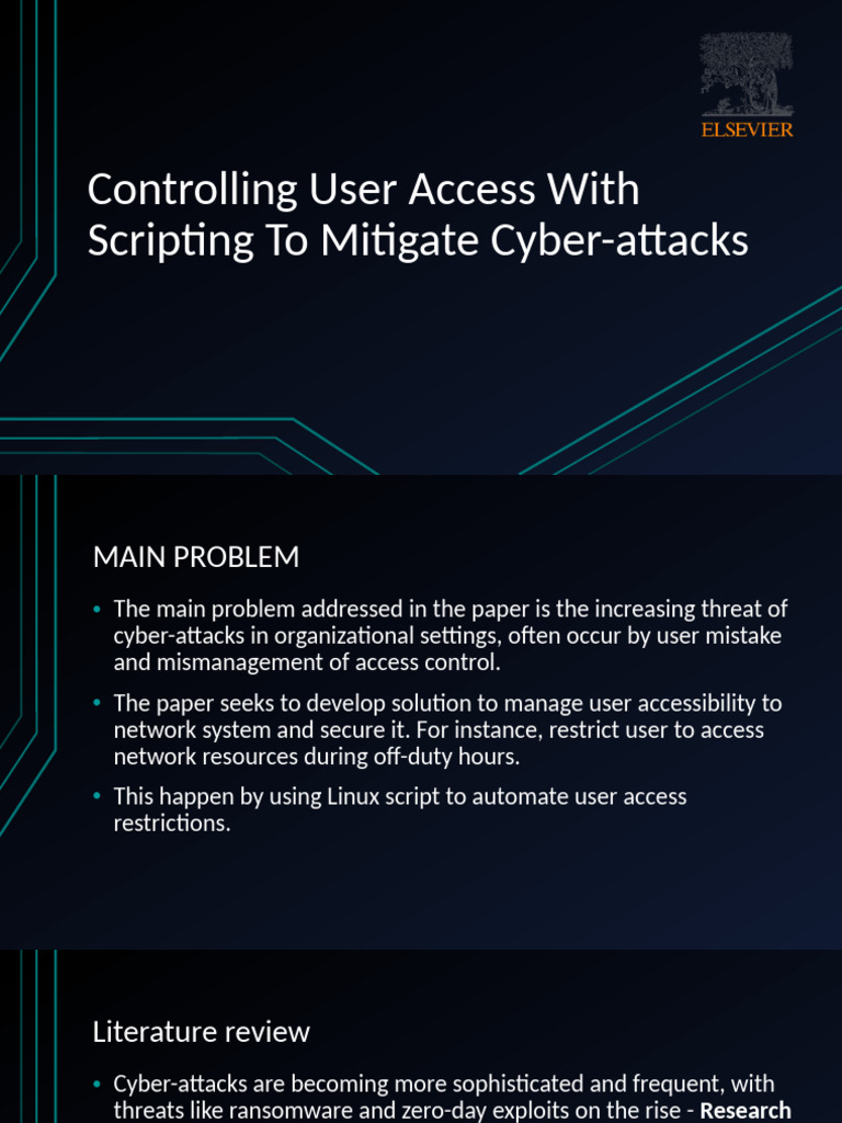 Controlling User Access With Scripting To Mitigate Cyber-Attacks 1 ...