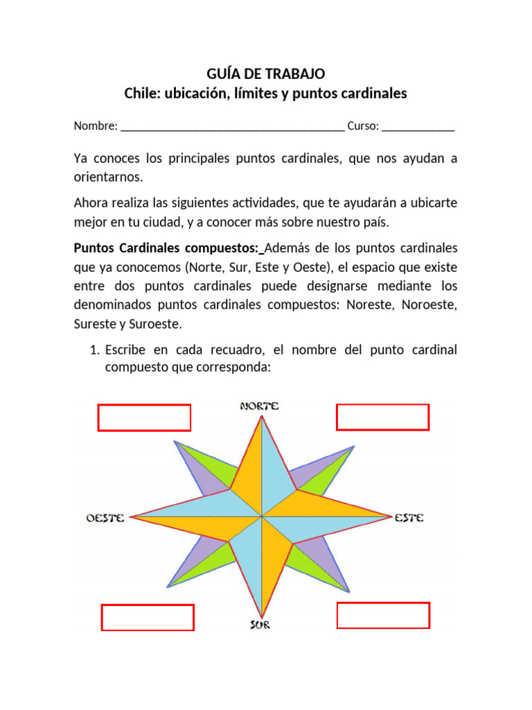 Clase 2 Los Puntos Cardinales | PDF