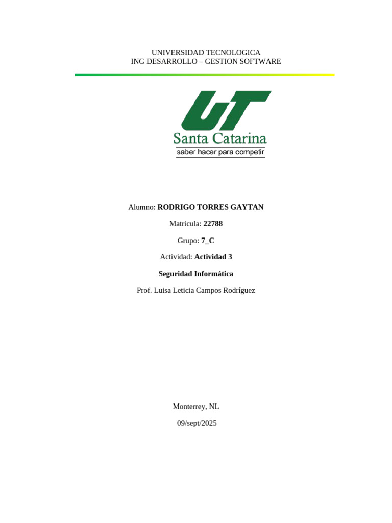 Act3 RTG 22788 7c Seguridadinformatica | PDF | Tecnologías de la ...