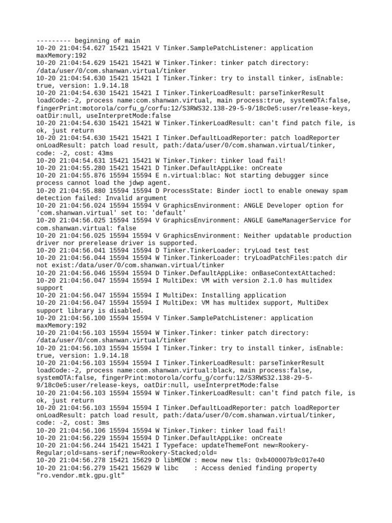 Tinker Patch Load Fail Log Analysis | PDF | Computing | Computer ...