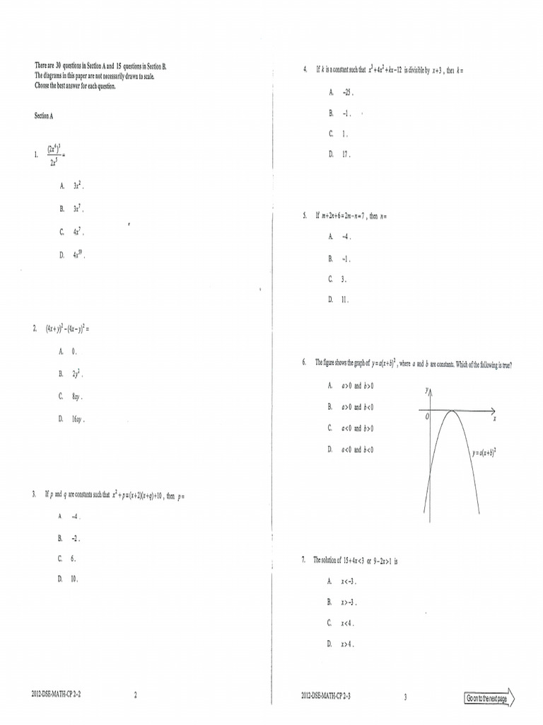 2012 DSE Paper 2 | PDF