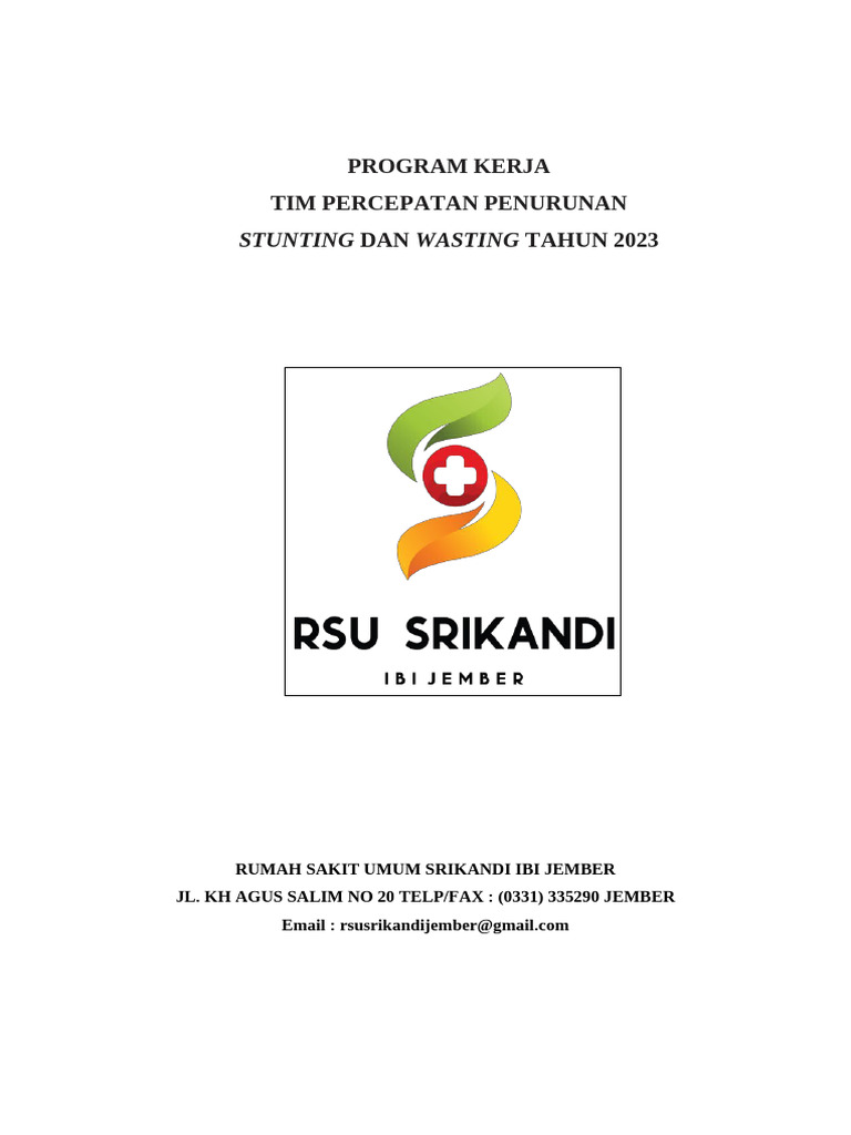 Program Kerja Penurunan Stunting 2023 | PDF