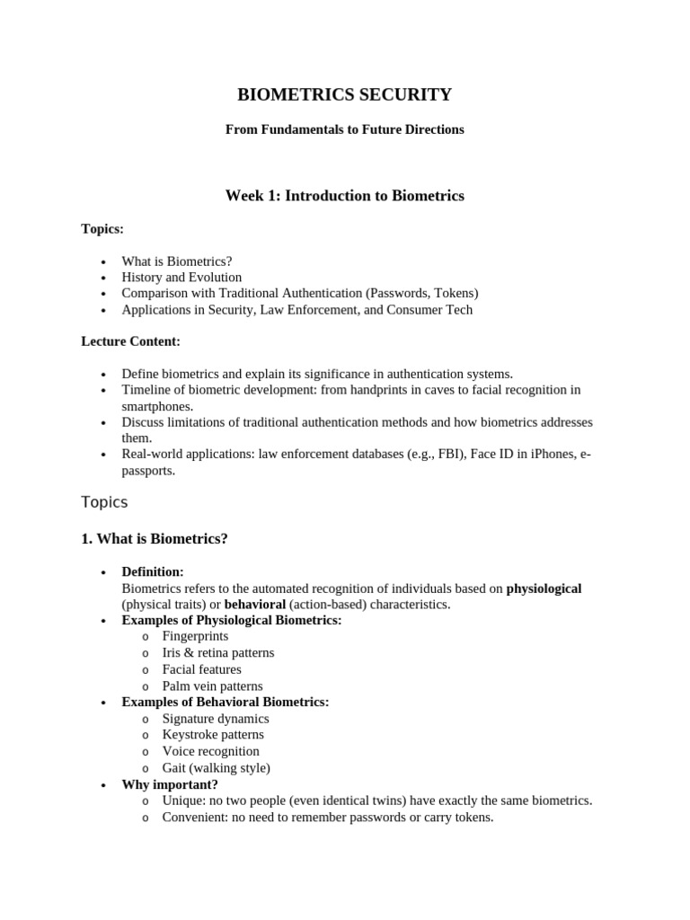 Understanding Biometrics Security Basics | PDF | Biometrics | Fingerprint