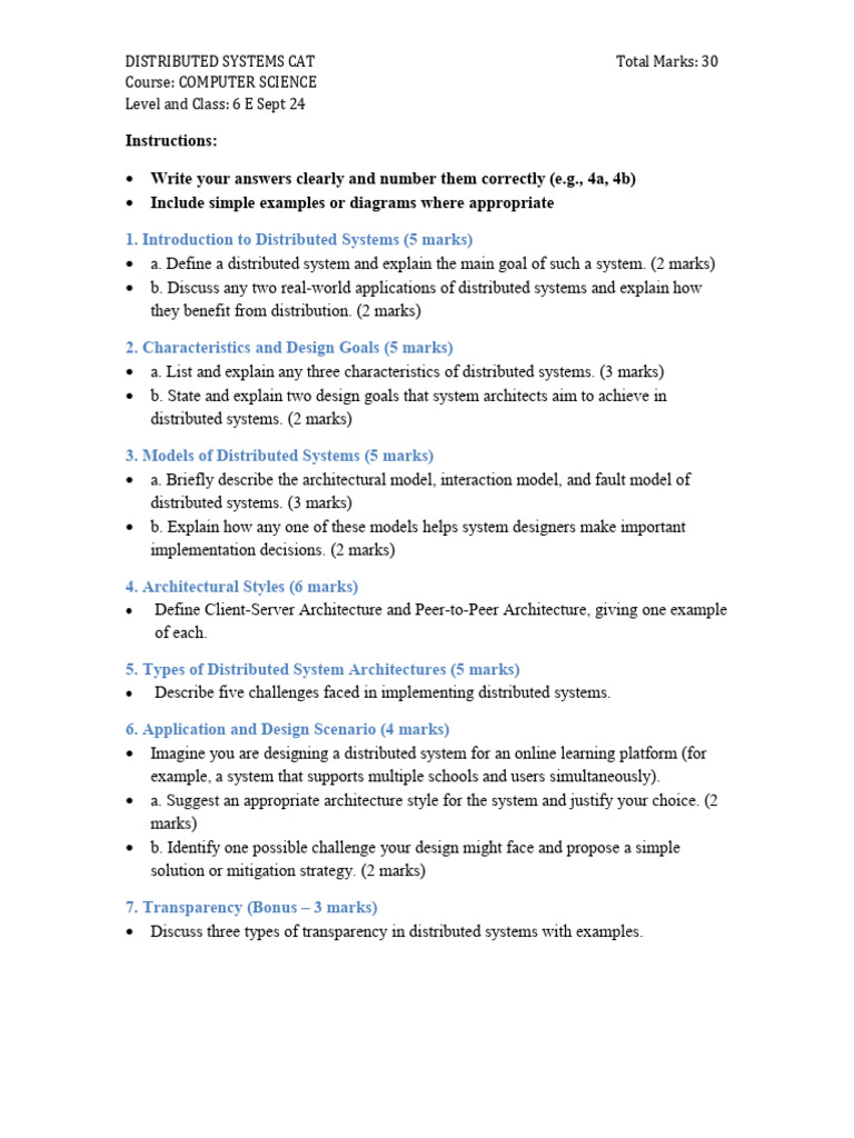 Overview of Distributed Systems Concepts | PDF