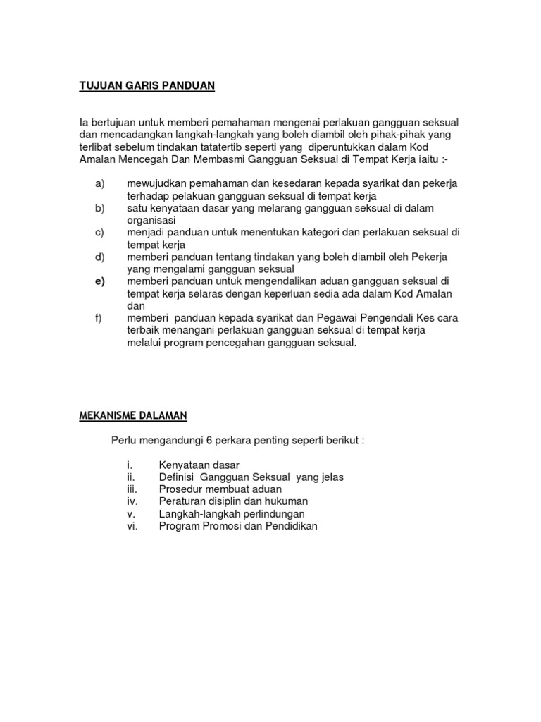 Kod Amalan Gangguan Seksual Pdf