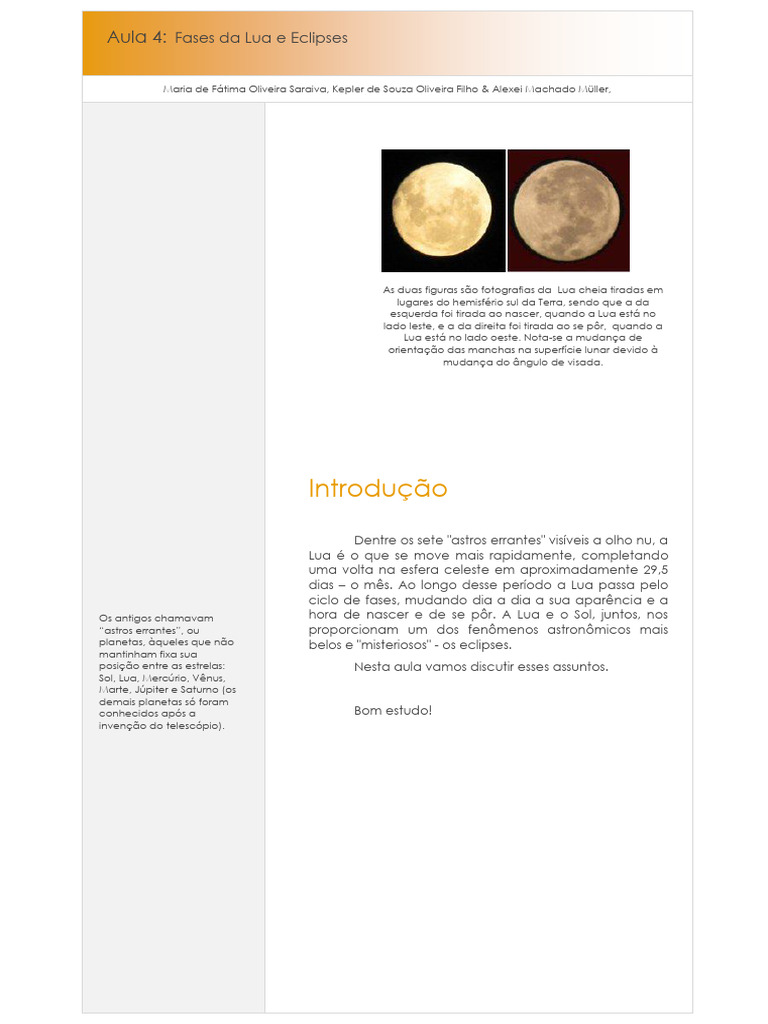 Fases da Lua e Eclipses Explicados | PDF | Eclipse | Lua