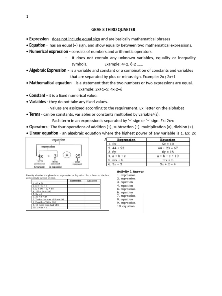 Grae 8 Third Quarter | PDF