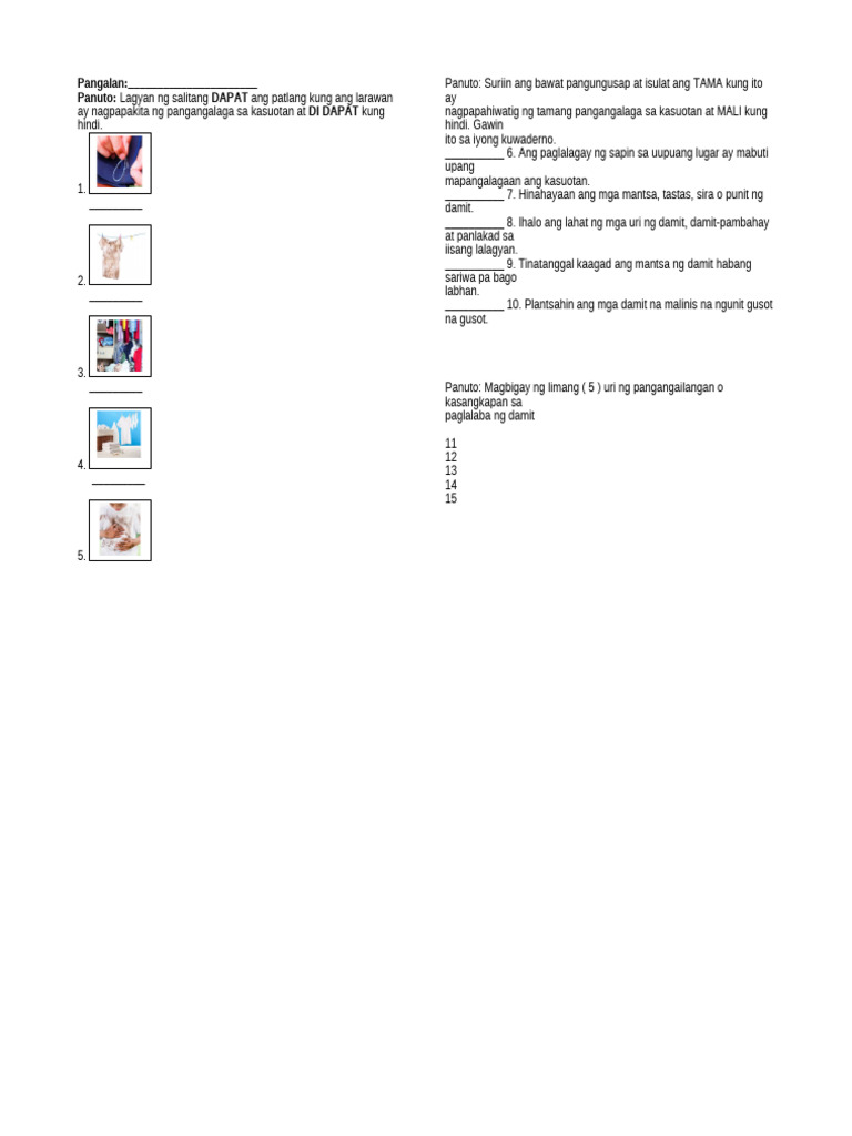 2nd Summative Test Epp 5 He | PDF