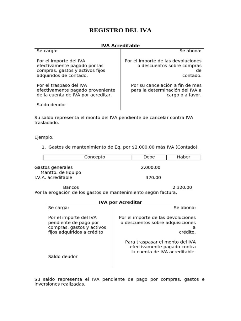 Registro Del IVA | PDF | Impuesto al valor agregado | Pagos