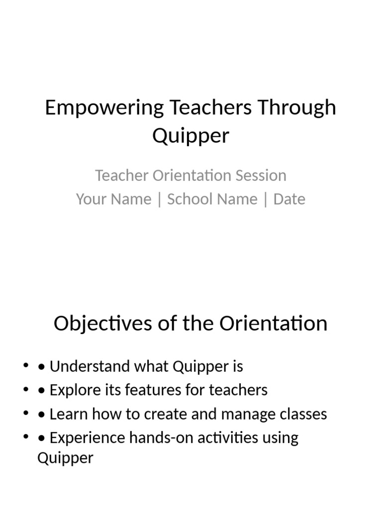 Quipper: Empowering Teachers' Skills | PDF | Teachers | Communication