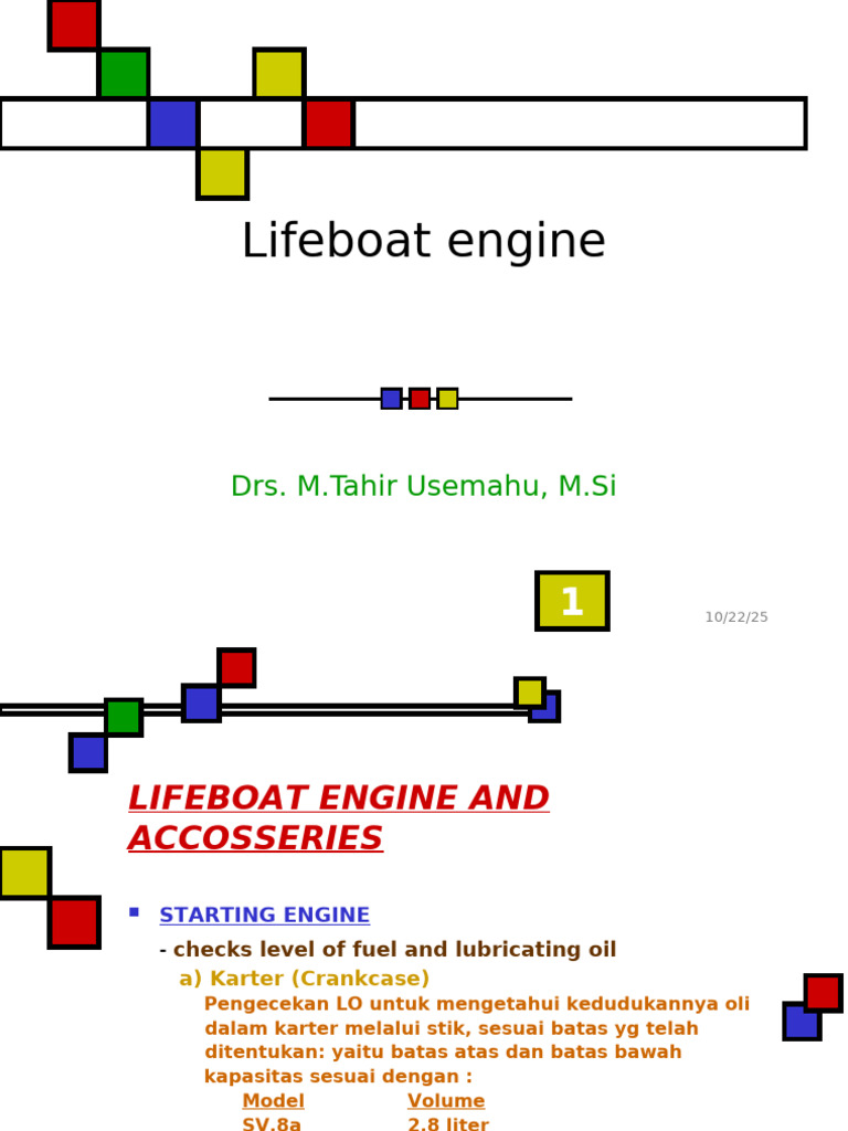Lifeboat Engine | PDF