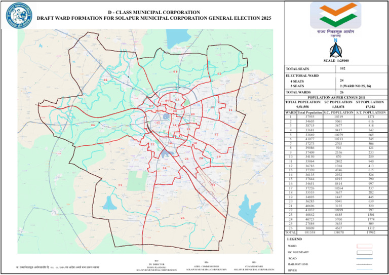 Solapur Ward Number List 2025 | PDF | Local Government