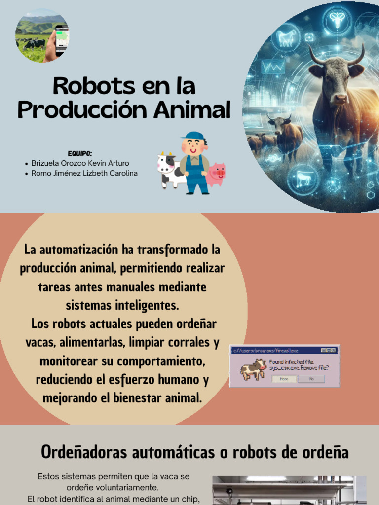 Robots en la Producción Animal: Eficiencia y Bienestar | PDF | Robot ...