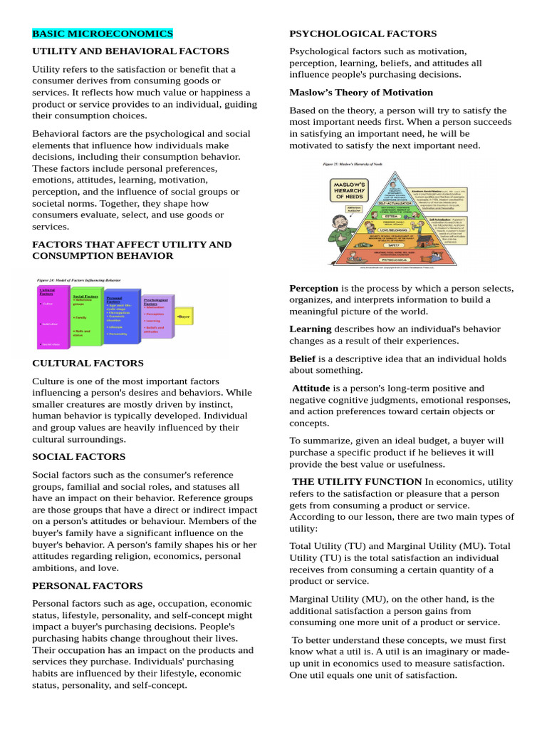 Understanding Utility in Microeconomics | PDF | Utility | Economic Surplus