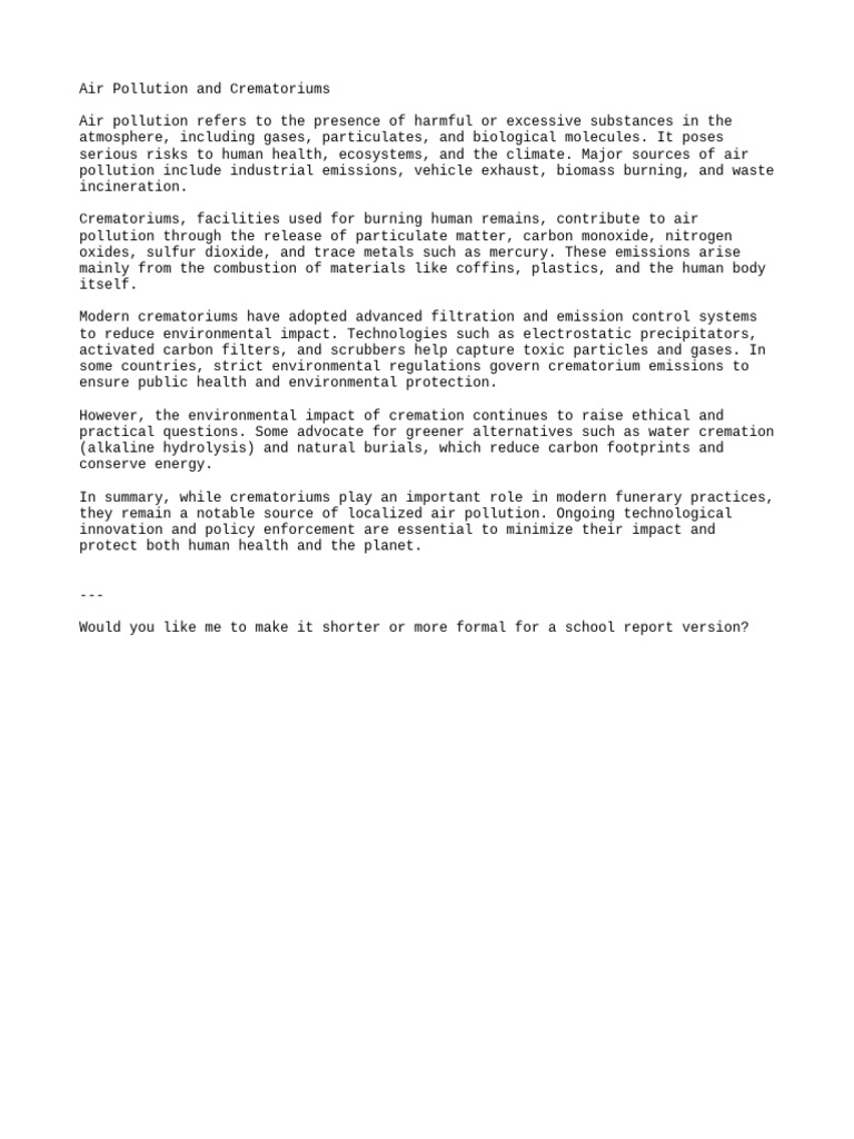 Air Pollution A | PDF