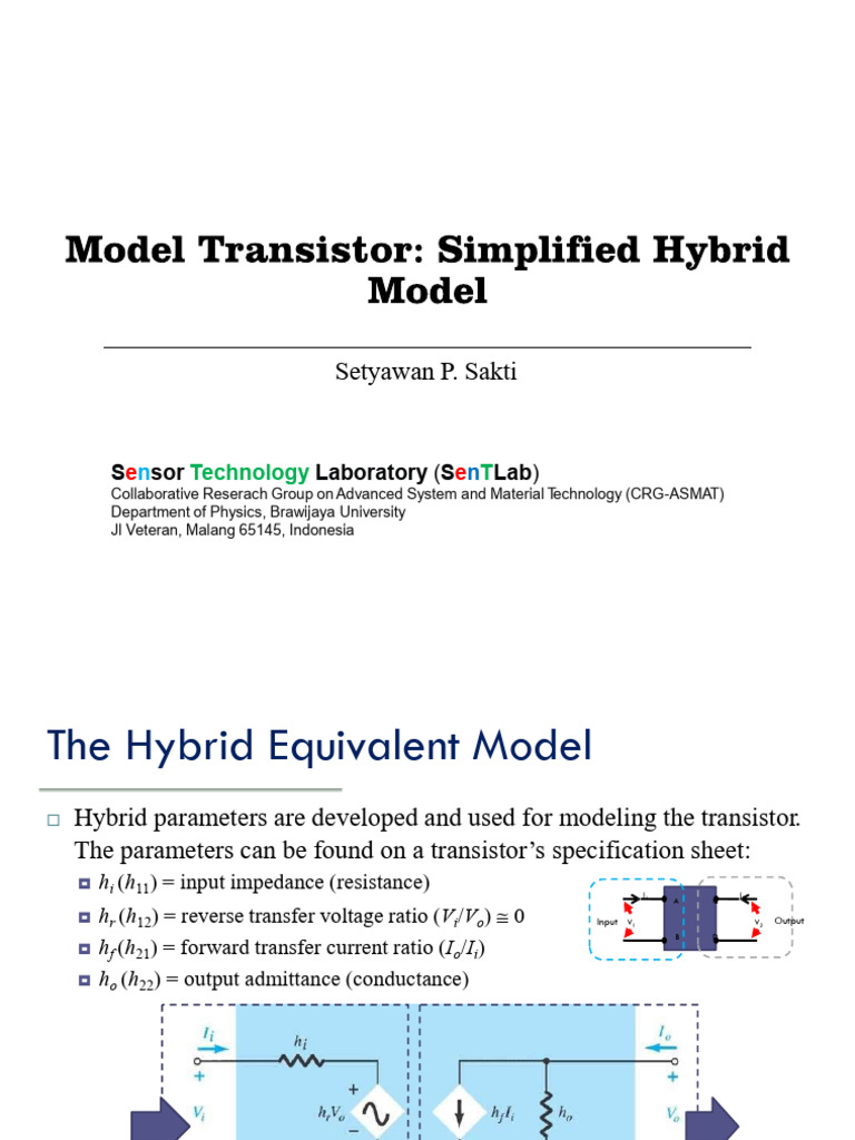 Hybrid Equivalent Model for Transistors | PDF | Computer Engineering ...