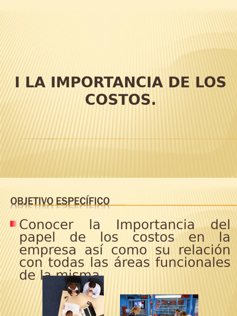 I La Importancia de Los Costos | PDF | Contabilidad | Planificación