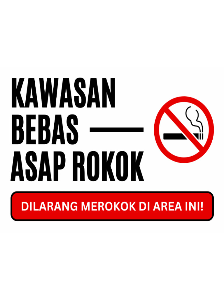 Banner Kawasan Bebas Asap Rokok 100x120cm | PDF