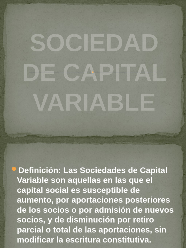 Sociedad de Capital Variable | PDF | Dividendo