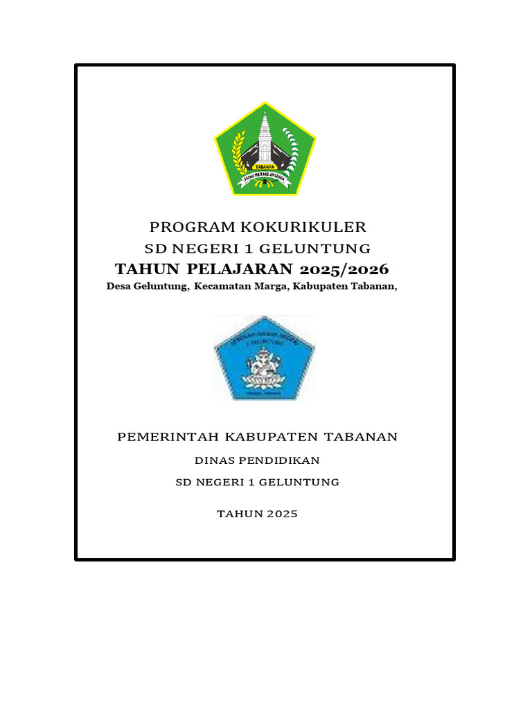 Program Kokurikuler Aktif Belajar SD 2025 | PDF