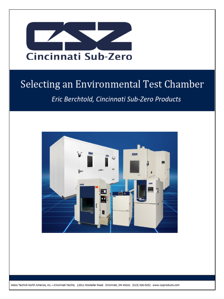 Selecting the Right Environmental Chamber | PDF | Humidity | Refrigeration