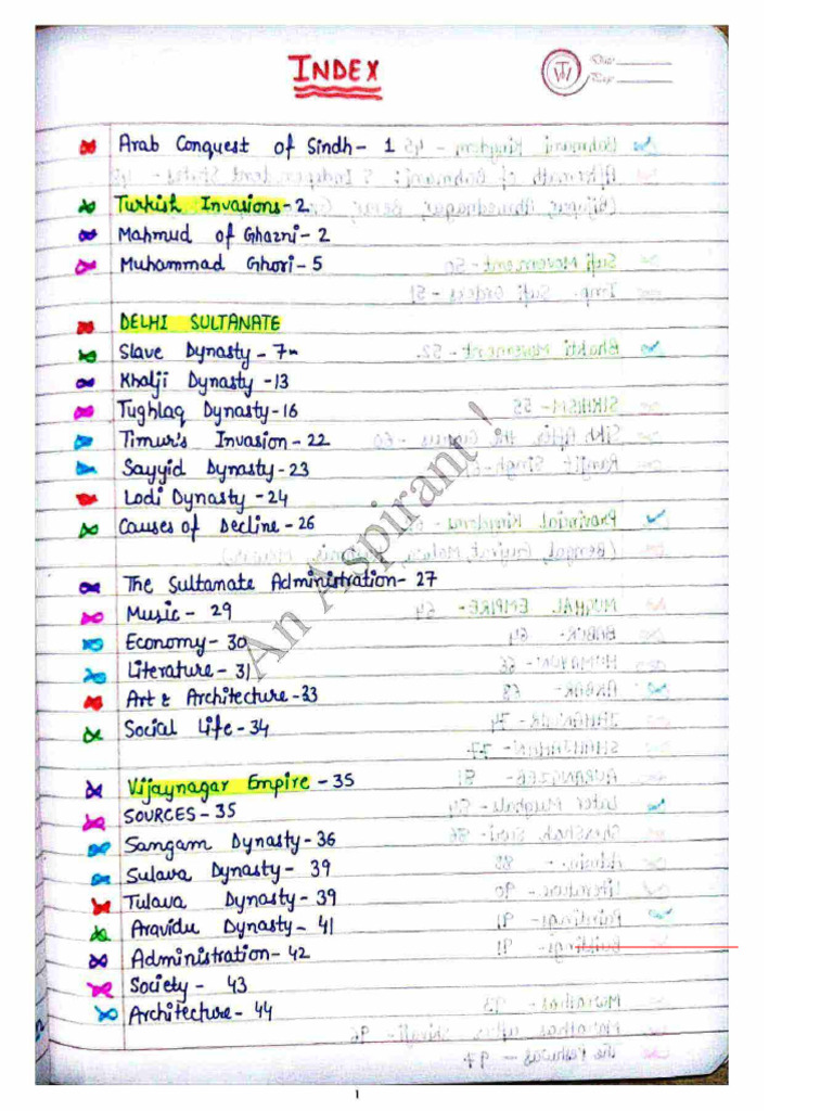 Medieval History Handwritten Note | PDF