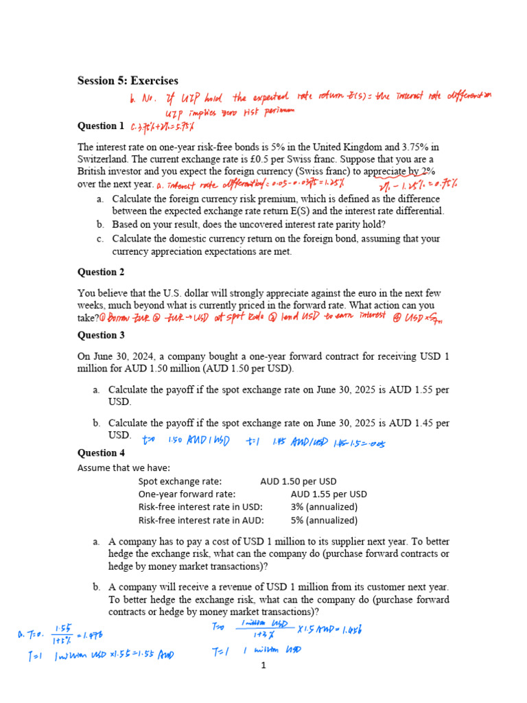 Currency Risk and Hedging Strategies | PDF | Exchange Rate | Hedge ...