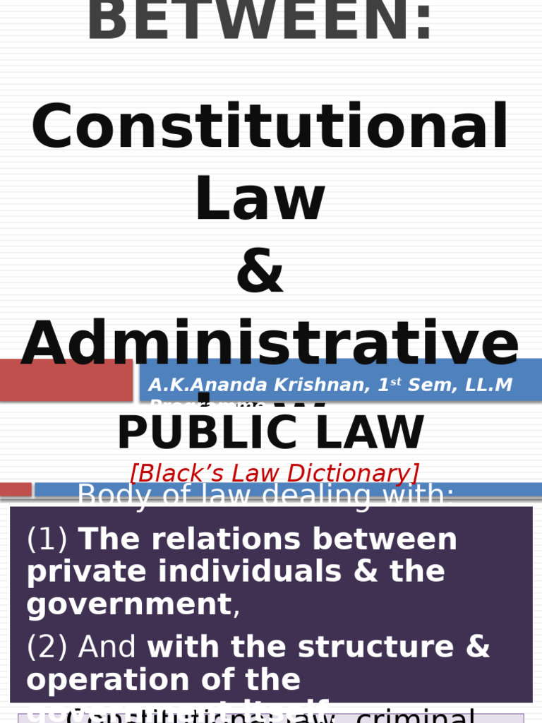 Constitutional Vs Administrative Law Explained PDF Administrative 