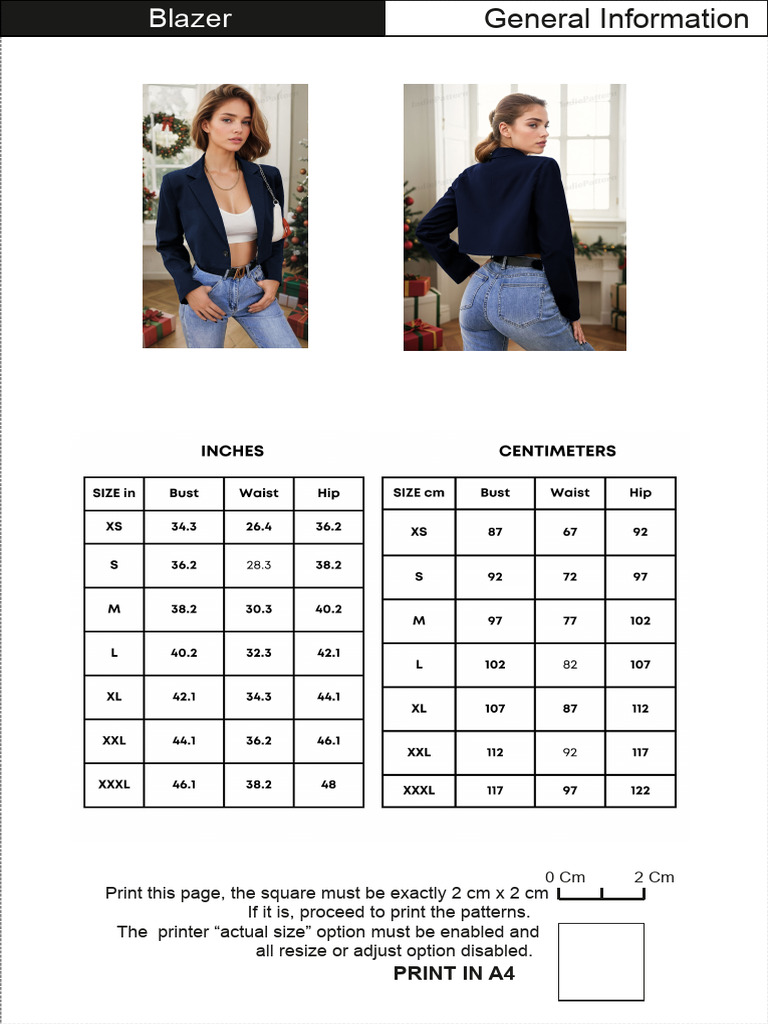 Blazer Pattern Assembly Guide | PDF