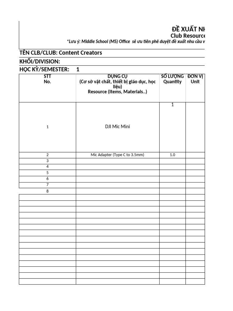 2526 CC Club Materials and Plan | PDF