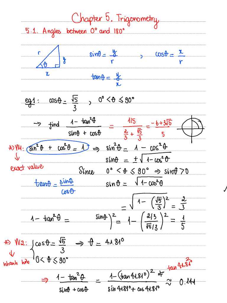 Chapter 5. Trigonometry 1 | PDF