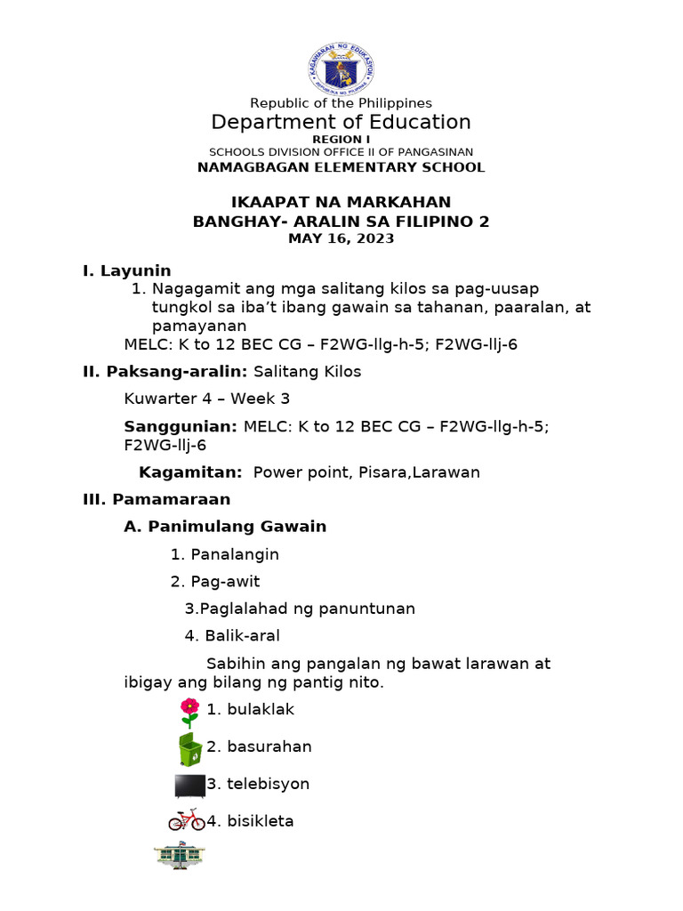 2nd COT Observation 2021 Filipino 2 | PDF