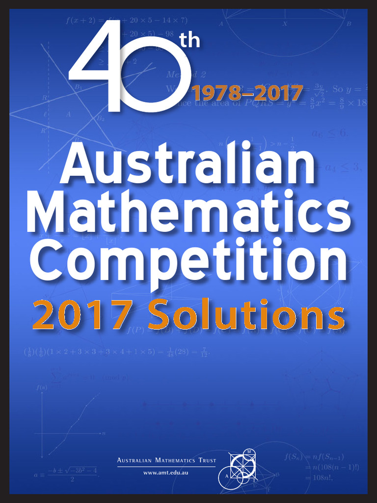 2017 Australian Mathematics Competition Solutions | PDF | Area | Rectangle