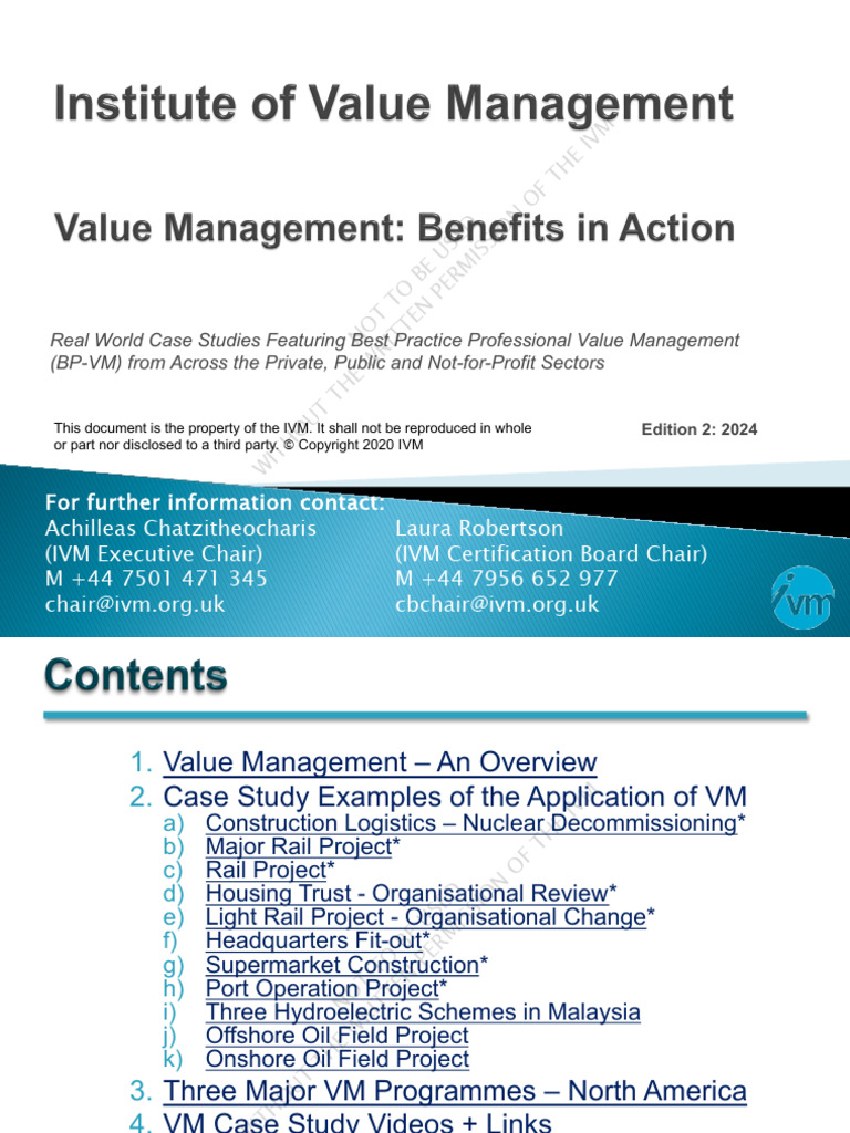Best Practice in Value Management 2024 | PDF | Economies