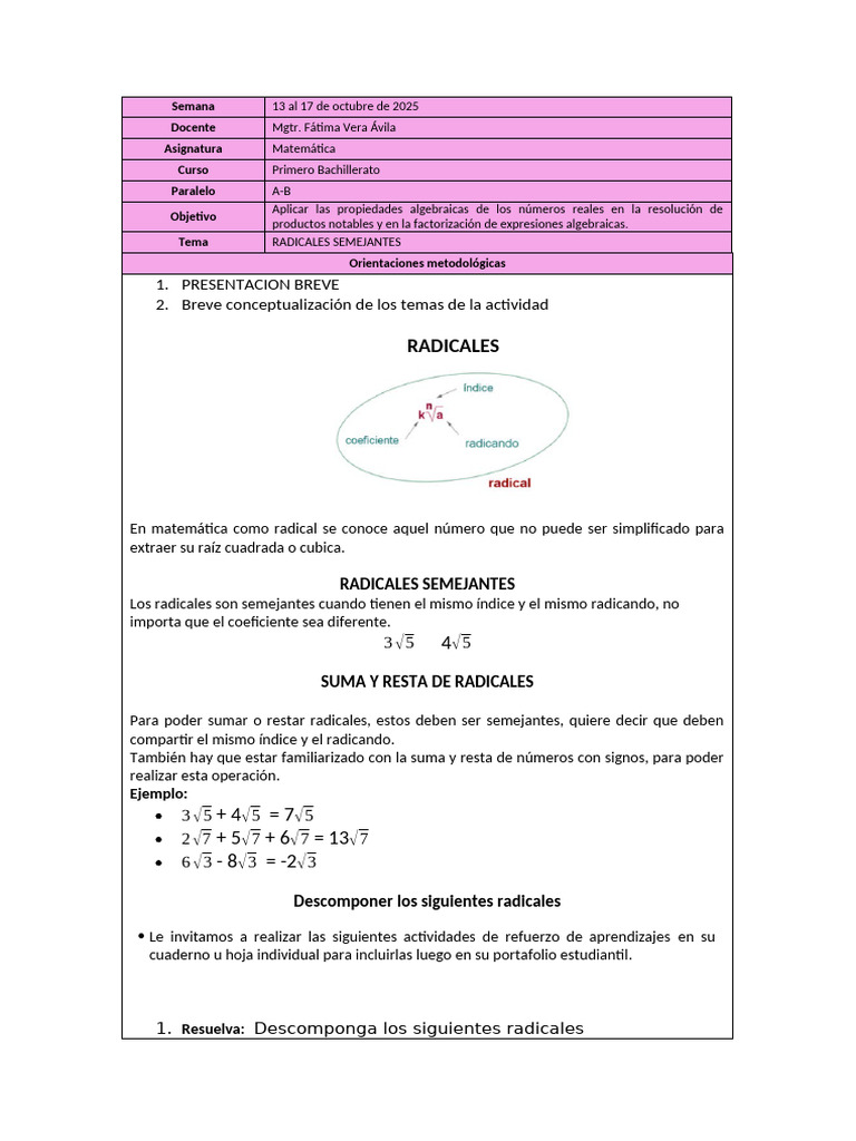 Ficha 4 de 1ero A-B | PDF