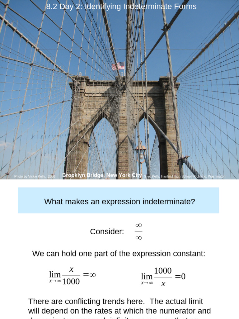Calc08 2day2IdentifyingIndeterminateForms | PDF