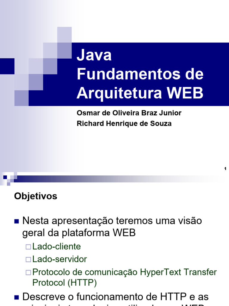 Fundamentos da Arquitetura WEB em Java | PDF | Modelo de Documento por ...
