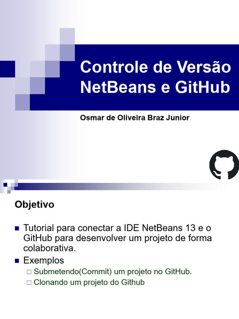 Conectando NetBeans ao GitHub: Guia Prático | PDF | Controle de versão ...