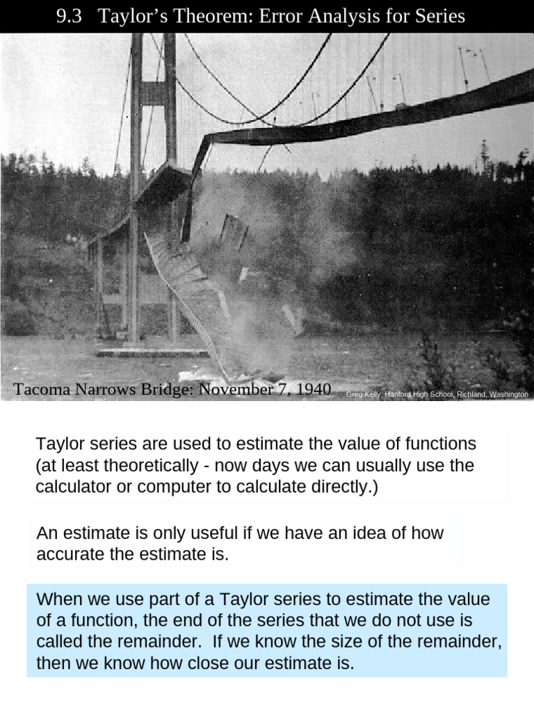 Taylor's Theorem: Error Analysis Explained | PDF | Mathematics ...