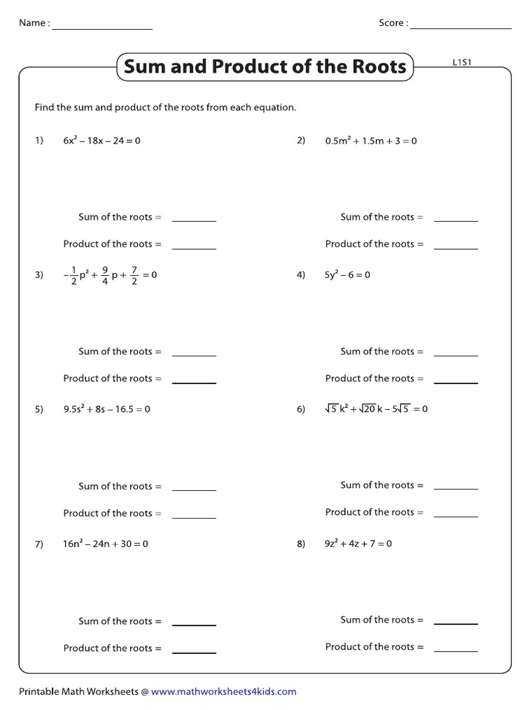 Sum Product Level1 1 | PDF