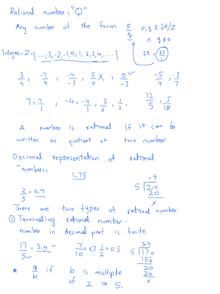 Rational Numbers | PDF