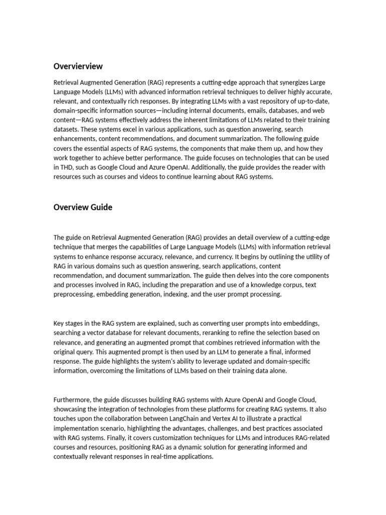 Retrieval Augmented Generation (RAG) Guide | PDF | Artificial ...