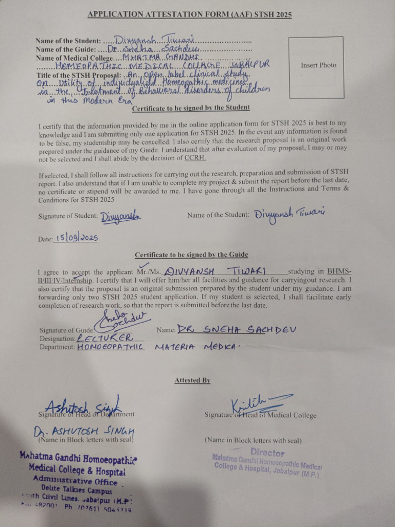 CCRH Form | PDF