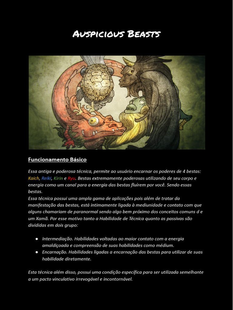 Técnicas de Encarnamento de Bestas Auspiciosas | PDF | Cérebro