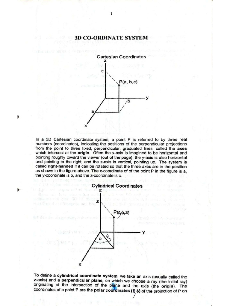 3d Coordinates Pdf
