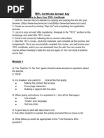 TEFL Teacher Record Answer Key | PDF | Part Of Speech | Teachers
