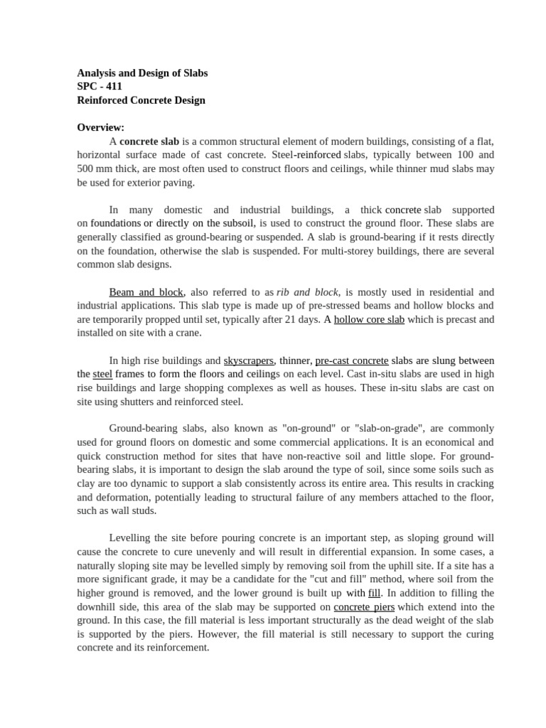 Slab Design and Analysis Guide | PDF | Concrete | Structural Engineering