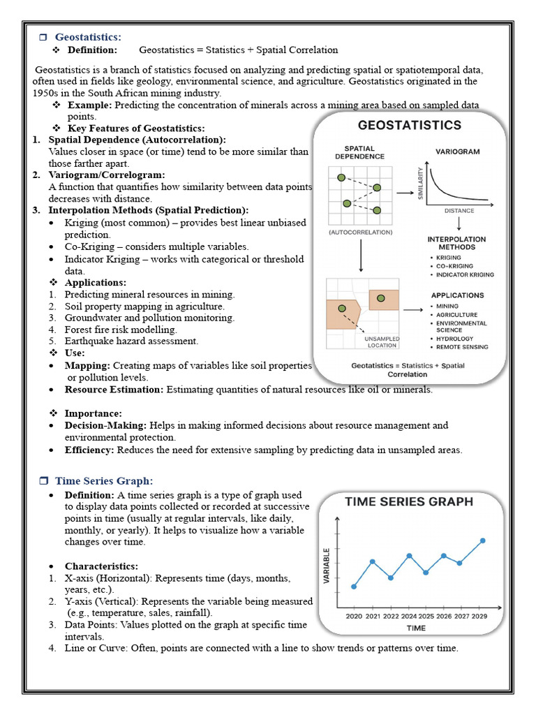 Geostatistics and Time Series Analysis | PDF