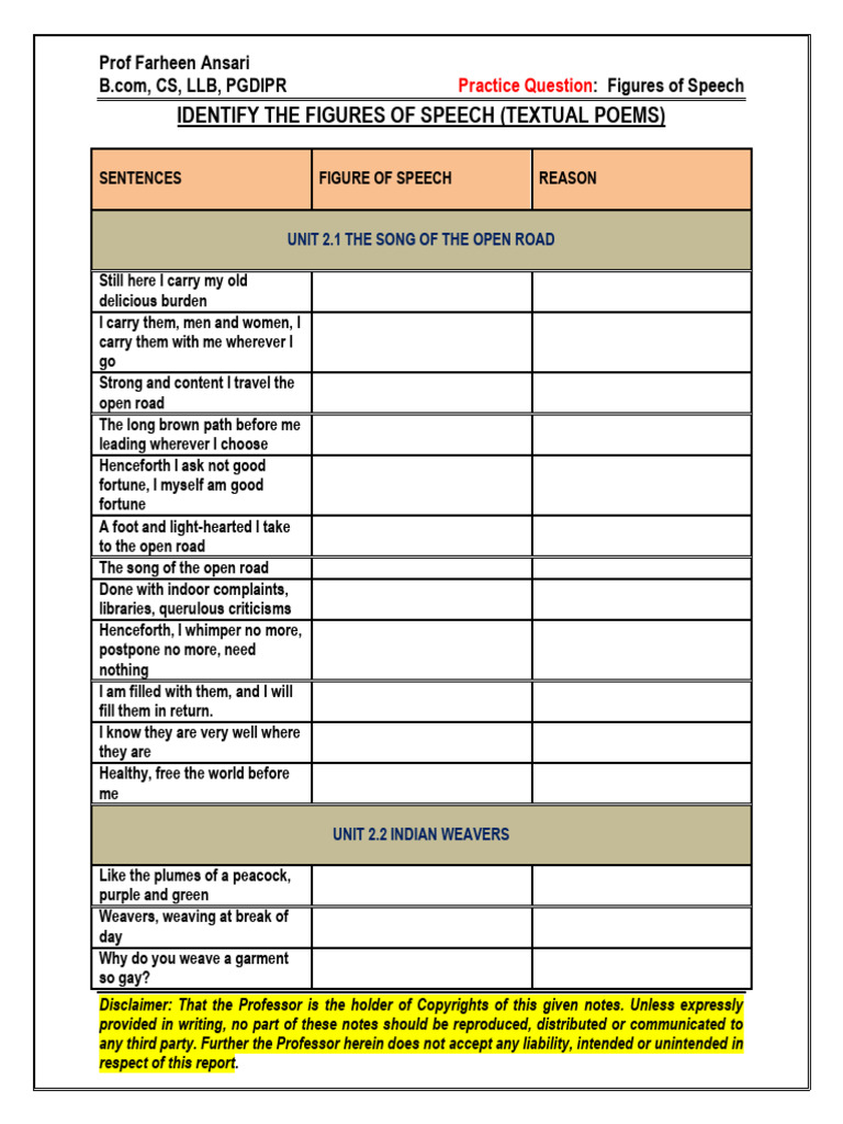Figures of Speech Analysis Guide | PDF