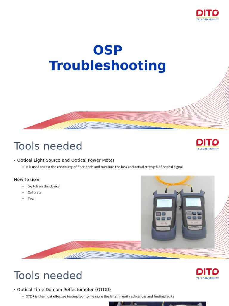OSP Fiber Optic Troubleshooting Guide | PDF